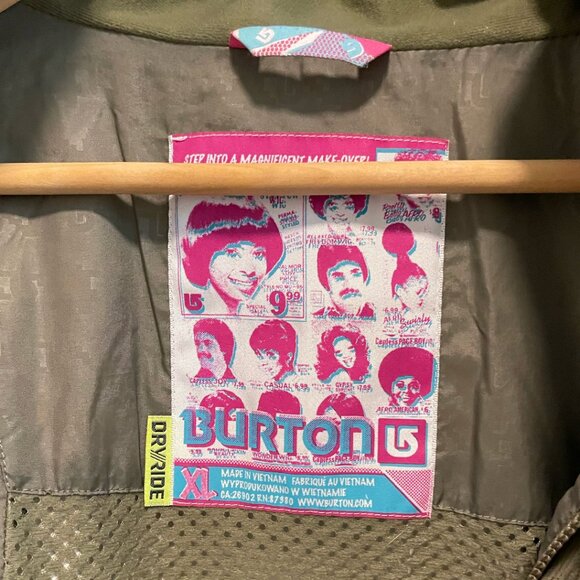 Burton Snowboard/ Ski jacket, XL, Olive green canvas - Picture 7 of 7